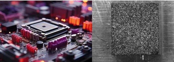 新拓三维DIC三维显微应变测量系统用于芯片热翘曲CTE测量-芯片表面制作耐高温散斑.jpg